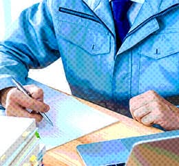 事務所に戻って作業